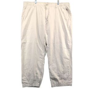 Lee Men's Extreme Comfort Chino Pants Cream 40x29 Flat Front Slash Pocket Casual